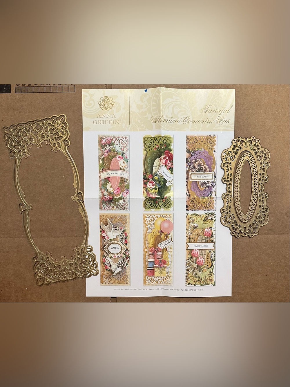 Anna Griffin Gold Ornate Die Set for Paper Crafting